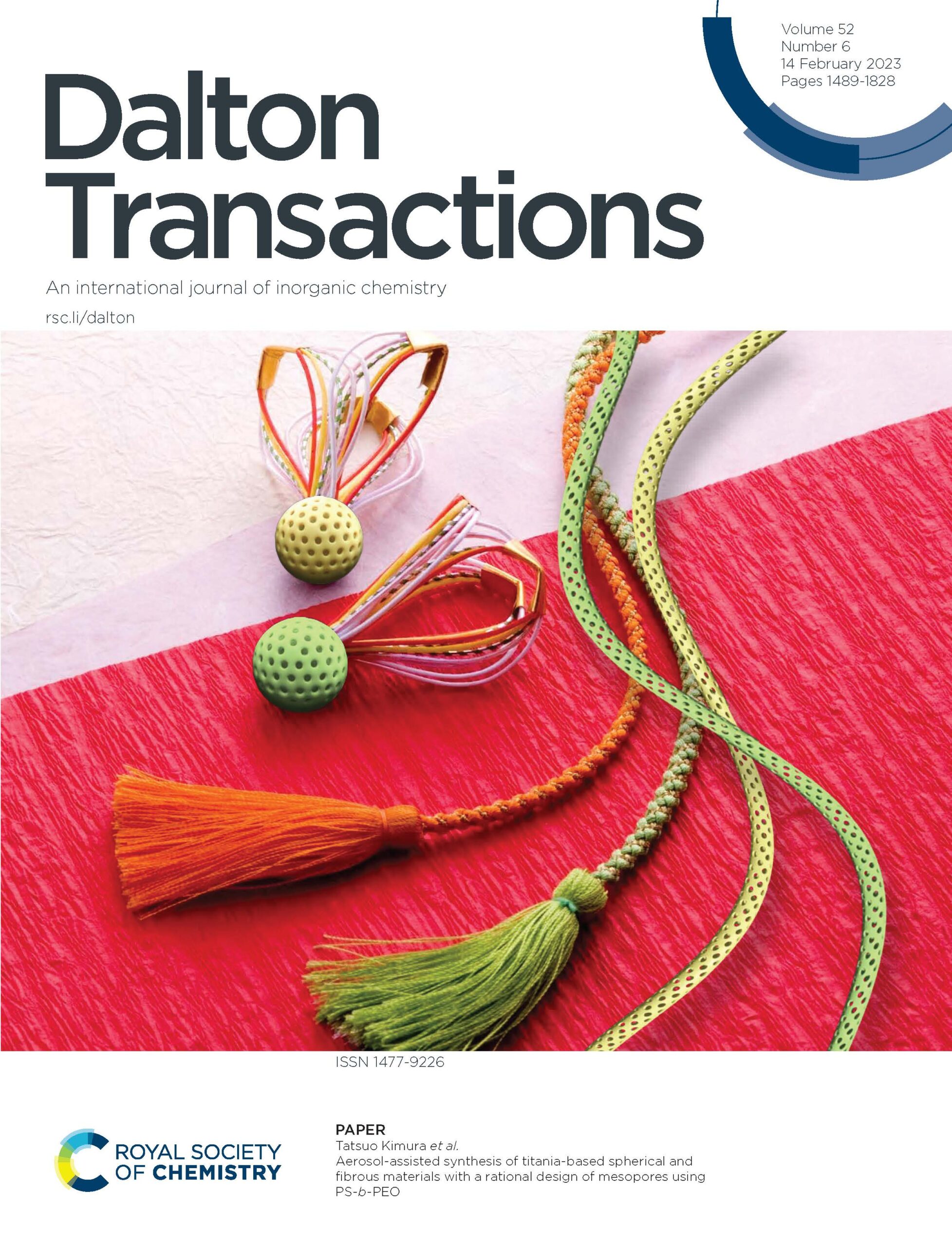 Front cover, Dalton Transaction, Issue 6, 2023